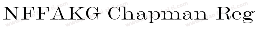 NFFAKG Chapman RegularCondensed字体转换